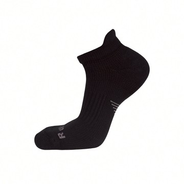 無縫抗菌足弓氣墊除臭襪-提耳款 - M黑