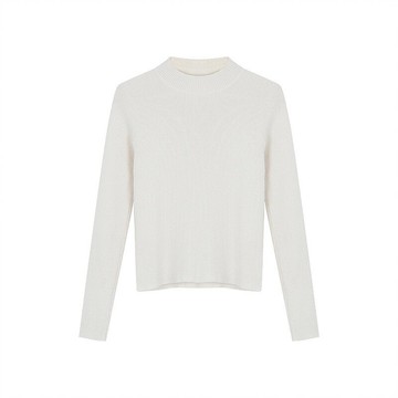 【巴黎精品】現貨+預購 針織衫長袖T恤-純色坑條修身百搭女上衣7色a1fx69