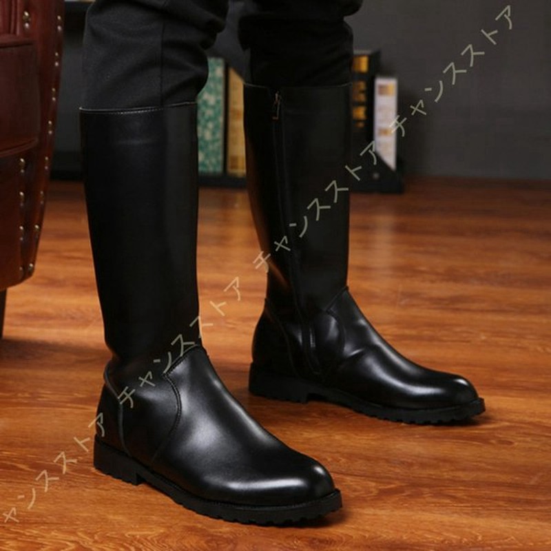 メンズ ショートブーツ エンジニアブーツ メンズブーツ サイドジップ ハイカット 黒 ブラック バイク用ブーツ 防滑 衝撃吸収 ライダーブーツ メンズ 靴 通販 Lineポイント最大get Lineショッピング