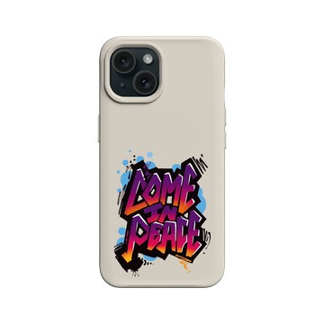 iPhone 15 SolidX 貝殼灰 - Graffiti / 街頭塗鴉 - 我為和平而來