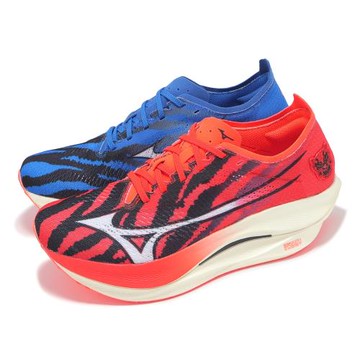 Mizuno 競速跑鞋 Wave Rebellion PRO Low 男鞋 藍紅 輕量 碳版 路跑 美津濃 U1GD2543-03