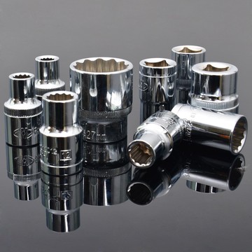 華豐巨箭 公制1/2寸大飛12角短套筒頭 鏡面拋光機修汽修扳手頭子