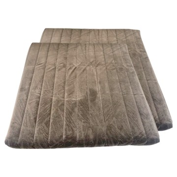 J&N 木紋珩縫鋪綿立體坐墊 深咖啡色 2入  55 x 55cm