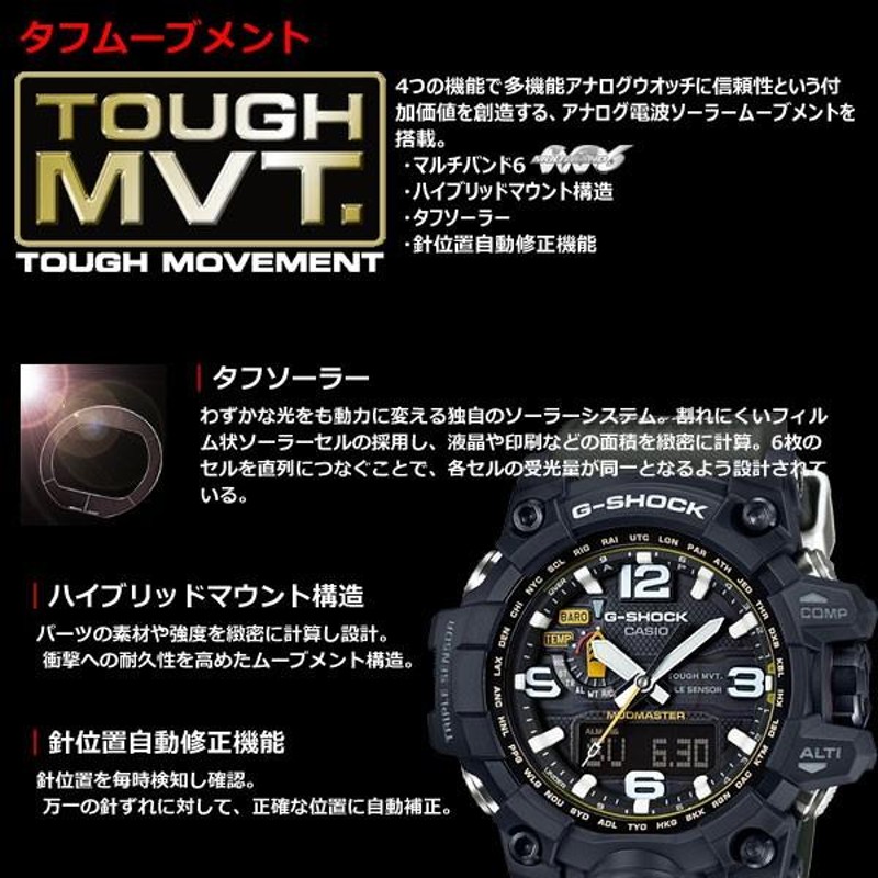 ノベルティー付き！Gショック マッドマスター G-SHOCK MUDMASTER 電波ソーラー 腕時計 メンズ GWG-1000-1A3JF |  LINEブランドカタログ