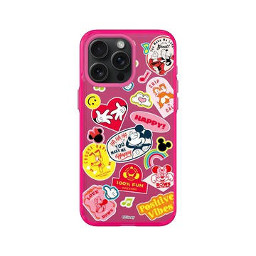 iPhone 15 Pro Max Clear 粉漾桃 - 迪士尼-米奇 Mickey - 迪士尼米奇系列 - 貼紙風格