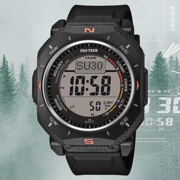 CASIO PRO TREK 環保太陽能三重感應登山錶/PRG-69-1