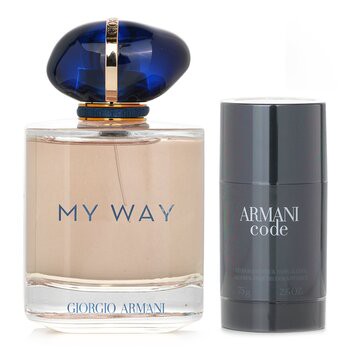 Giorgio Armani 亞曼尼 亞曼尼 My Way 香水 + Code 無酒精止汗膏 2pcs-組合