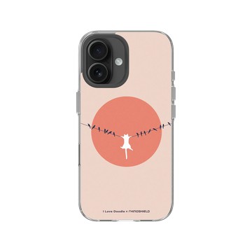 iPhone 16 Clear Case（相機按鈕） 透明 - ilovedoodle (Lim Heng Swee) - Cat Landscape - Chilling Out 貓咪放鬆