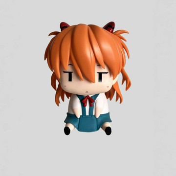 Eva福音戰士Q版綾波麗呆萌擺件呆臉明日香真希波動漫模型