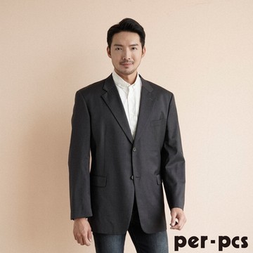 per-pcs 低調品味商務二釦西裝_灰(86313)