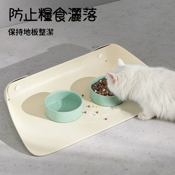 台灣現貨 寵物餐墊 狗狗餐墊 貓咪皮革餐墊 半包圍餐墊 防滑防水 貓餐墊 易清潔 小狗吃飯專用墊子 貓吸水餐墊 寵物用品