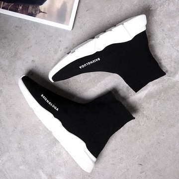 秋季新款網鞋網面男鞋透氣潮流百搭運動休閑潮鞋襪子高幫板鞋