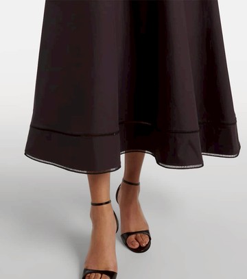 Róhe Embroidered cotton poplin midi dress
