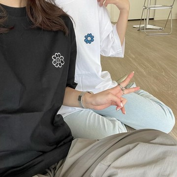 【台現】Mark Gonzales 短袖 胸前小花花 刺繡 短踢 小天使 Whatitisnt 短T 男女同款 韓國代購