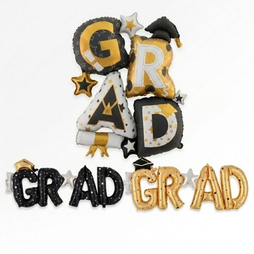 【隔日到貨🧾開發票】 GRAD畢業氣球 | GRAD | 鋁箔氣球 | 畢業典禮 | 畢業佈置 | 連體氣球