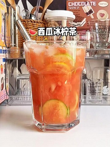 玻璃杯 網紅大容量莫吉托杯子高顏值飲料玻璃杯紅ins風女透明水杯水果杯