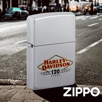 ZIPPO Harley-Davidson 48696 採用高拋光機身 120年的紀念字樣 彩成像技術 終身保固