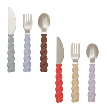 丹麥 OYOY Mellow 捲心造型兒童餐具組(2色可選)