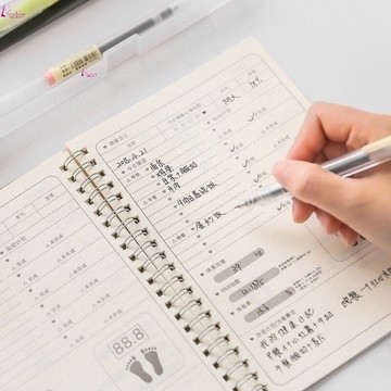 健康日記打卡本健身創意記錄表簡約食譜手帳跑步任務一日三餐新款