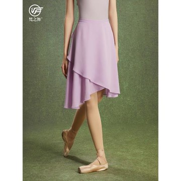 梵之舞芭蕾舞裙舞蹈紗裙藝考形體練功裙成人女一片式綁帶半身裙子