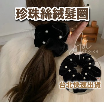 【台灣現貨】珍珠髮圈 大腸髮圈 髮圈 珍珠髮飾 韓國髮圈 髮圈韓國 黑色髮圈 不咬髮髮圈 彈力髮圈 可愛髮圈 髮飾