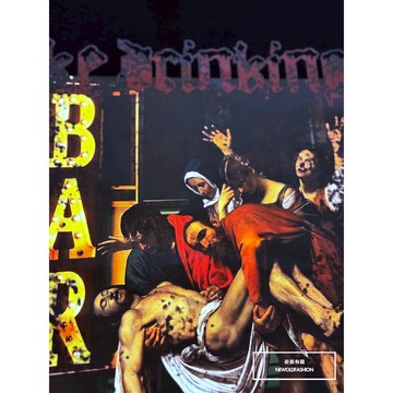 『老爺有喜』重磅BAR羅馬人像短T(NOF25038176)-黑