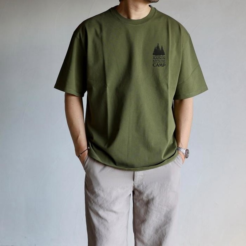 メゾンキツネ Tシャツ MAISON KITSUNE ミニ MK キャンプ ルーズ