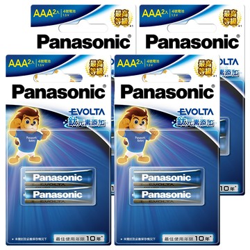 Panasonic Evolta 鈦元素鹼性電池 4號  4組  2顆