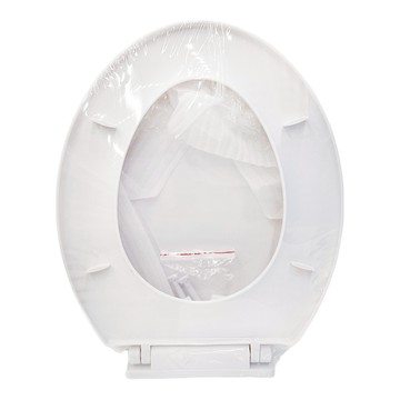 雙手萬能 超荷重緩降型通用馬桶蓋 橢圓型 Set  PP塑膠材質  承重1kg  49.5x37.7x8cm  46.7 x 36.5 x 5.5cm  20657N  1組