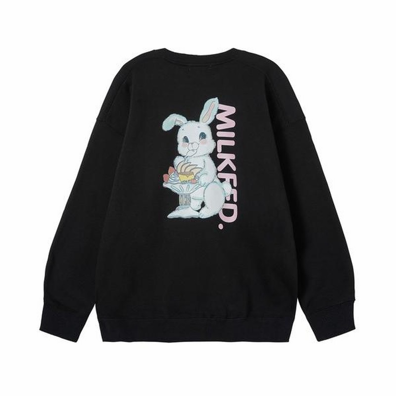 トレーナー スウェット スエット ミルクフェド MILKFED SWEETS RABBITS BIG SWEAT TOP 103223012030 うさぎ ラビット バニー トップス レディース トレーナー スウェット スエット ミルクフェド MILKFED SWEETS