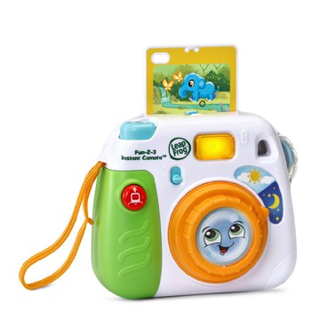 Leap Frog 跳跳蛙 動物拍立得 附5張雙面圖卡 多種濾鏡卡片 可替換遊玩 附腕帶收納  1組  多色