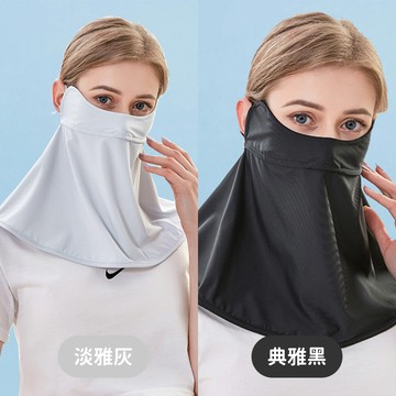 NicoFun 愛定做 2入組 涼感防曬面罩 口罩 冰絲 頸部 脖子 遮陽 高爾夫(涼感科技 抗紫外線 耳繩可調)