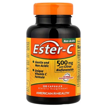 American Health, 含柑橘生物類黃酮的 Ester-C®，120 粒膠囊