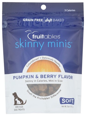 Fruitables Skinny Minis Soft Dog Treats Pumpkin & Berry 5 oz