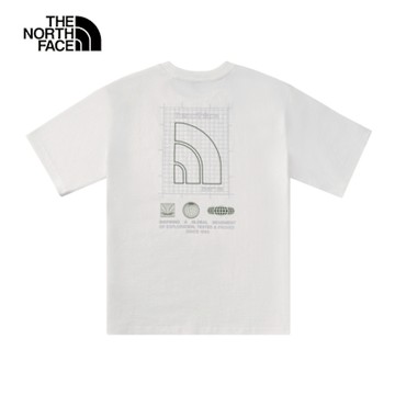The North Face 官方旗艦 北面UE男款白色純棉大尺寸印花舒適短袖T恤｜8BU2FN4