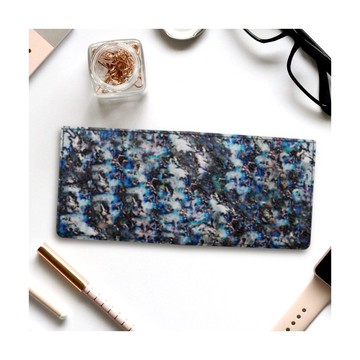 沉穩帥氣的神秘海洋圖紋 真皮對折式皮夾