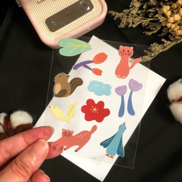 森林派對 - 彩色水晶貼紙 水壺  筆電 行李箱