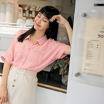 OB嚴選-2WAY觸膚涼感刺繡口袋連袖罩衫上衣