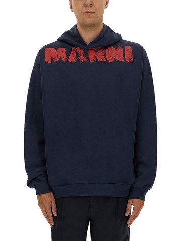 marni sweatshirt with maxi logo print