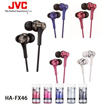 JVC HA-FX46  重低音 釹磁鐵動圈單體入耳式耳機 公司貨一年保固