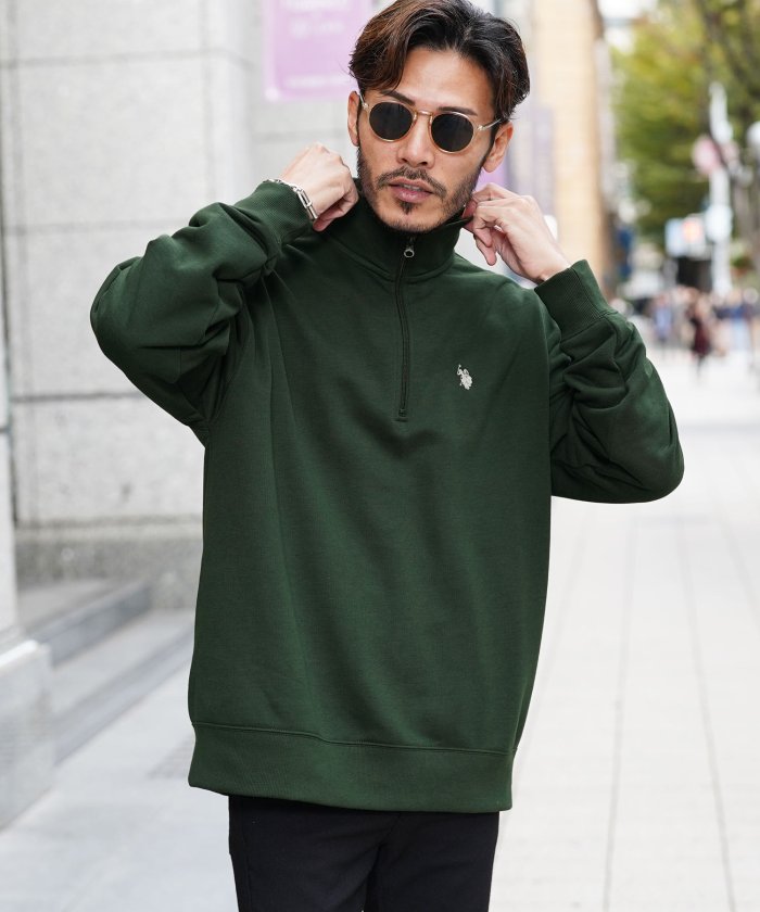 JIGGYS SHOP/ジギーズショップ）US.POLO ASSN. 別注ハーフジップ