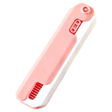 3D打印造型梳子 塑膠材質  粉白色  1組