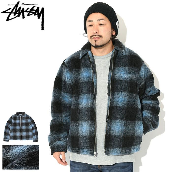 Lサイズ　stussy ボアチェックジャケット