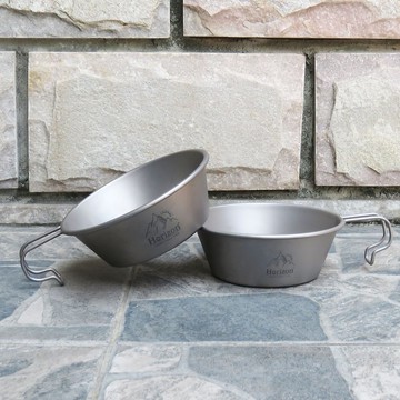 【Horizon天際線】純鈦野營雪拉碗 (450ml) | 雪拉杯 | 登山露營