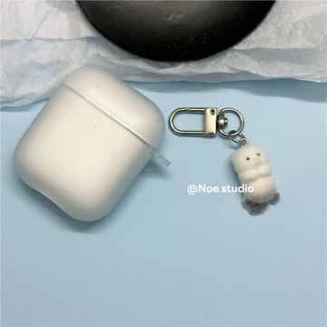 韓系ins軟萌治愈可愛小動物植絨小海獺吊墜適用airpods1/2蘋果無線藍牙耳機保護套airpods pro2/3保護殼