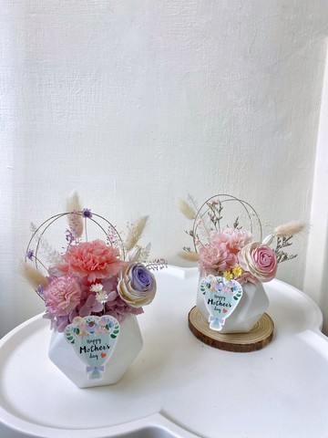 母親節禮物 永生康乃馨盆花 母親節花束 康乃馨永生花 母親節花禮