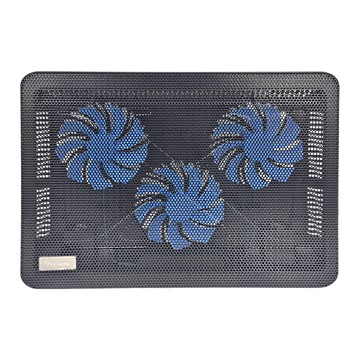 E-KIT 逸奇科技 110mm 超靜音三風扇筆電散熱墊 CKT-C3 型號 USB供電  黑色 + 藍色  1個