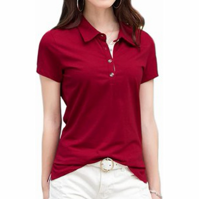 ポロシャツ レディース 半袖ポロシャツ トップス 通販 Lineポイント最大get Lineショッピング