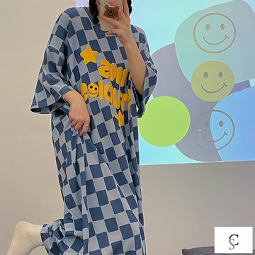 【XL-8XL大尺碼】👩孕婦裝 哺乳衣 孕婦睡裙 長版上衣 加大加肥300斤寬鬆短袖睡裙女夏胖MM20