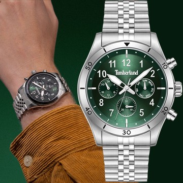 Timberland 天柏嵐 ASHMONT系列 多功能腕錶 手錶 母親節送禮推薦-綠/44mm TDWGK0054702